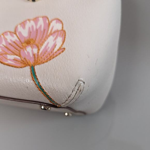Kate Spade Cream Picnic Perfect Bee Lottie Handbag Crossbody Strap Floral Spring - Picture 6 of 12